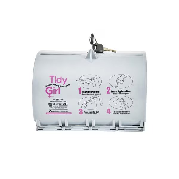 Plastic TidyGirl Bag Dispenser Feminine Hygiene Disposal, Stout By Envision, Mfr#: TGUD-P-V2